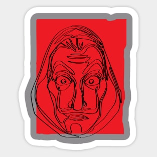 Dali Red Mask Sticker